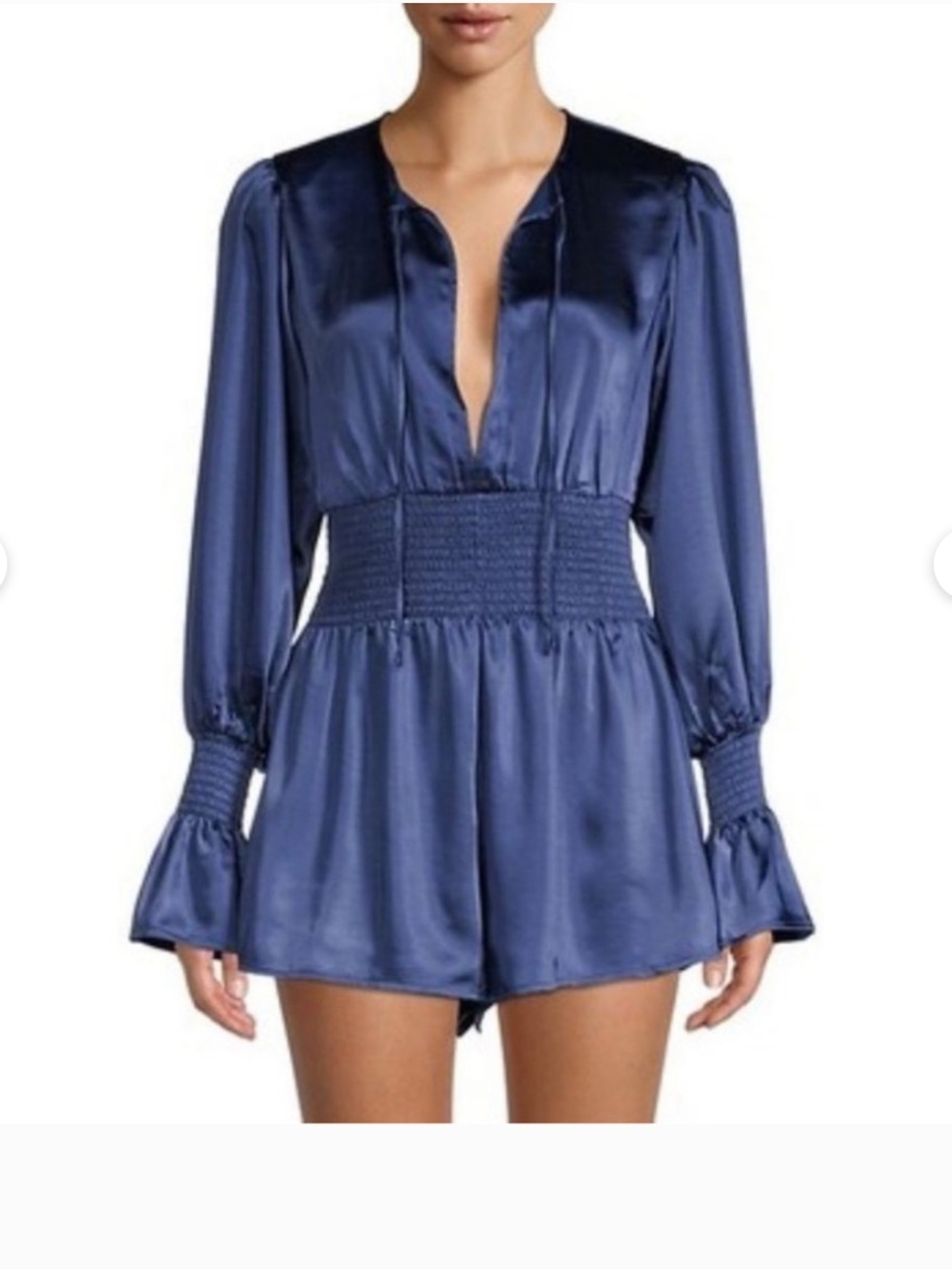 Blue WeWoreWhat Romper